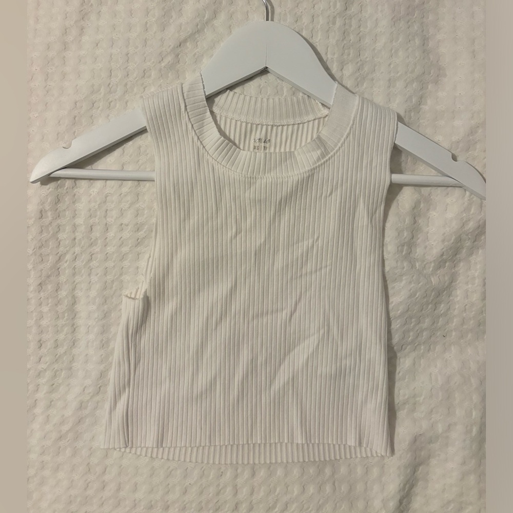Sleeveless White Top